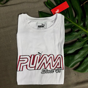 PUMA BRANDED T SHIRT (item code - PU/white)