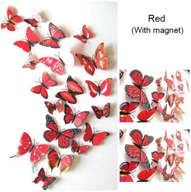 WALL STICKER ITEM CODE W098 (12 pieces butterfly set)