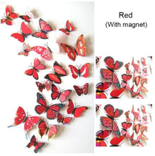 Load image into Gallery viewer, WALL STICKER ITEM CODE W098 (12 pieces butterfly set)